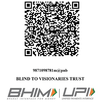  This figure shows QR Code, UPI Id, and Name of the Trust 