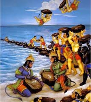 Monkey's Making Ram Setu